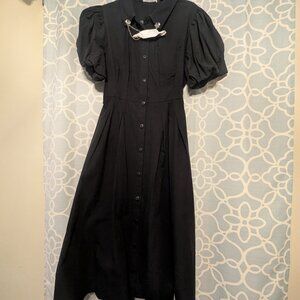 Disturbia Skeleton Collar Midi Shirt Dress